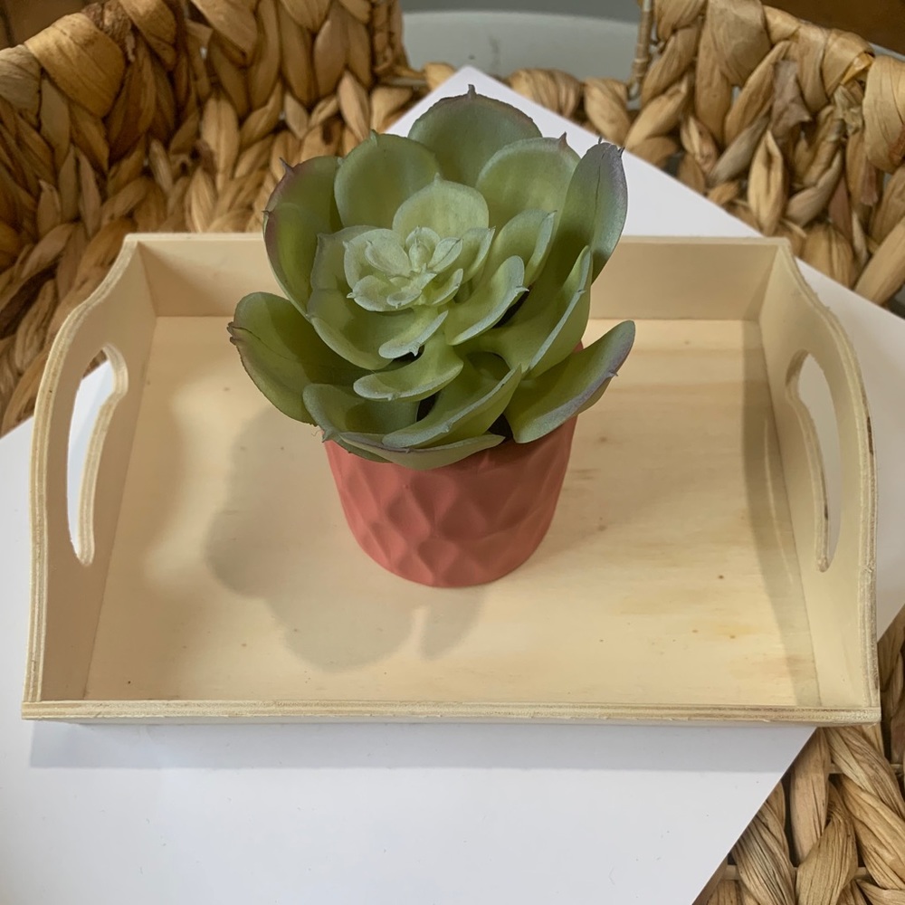 Mini Wooden table tray w/ handles